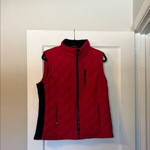 Andrew Marc Red Quilted Vest